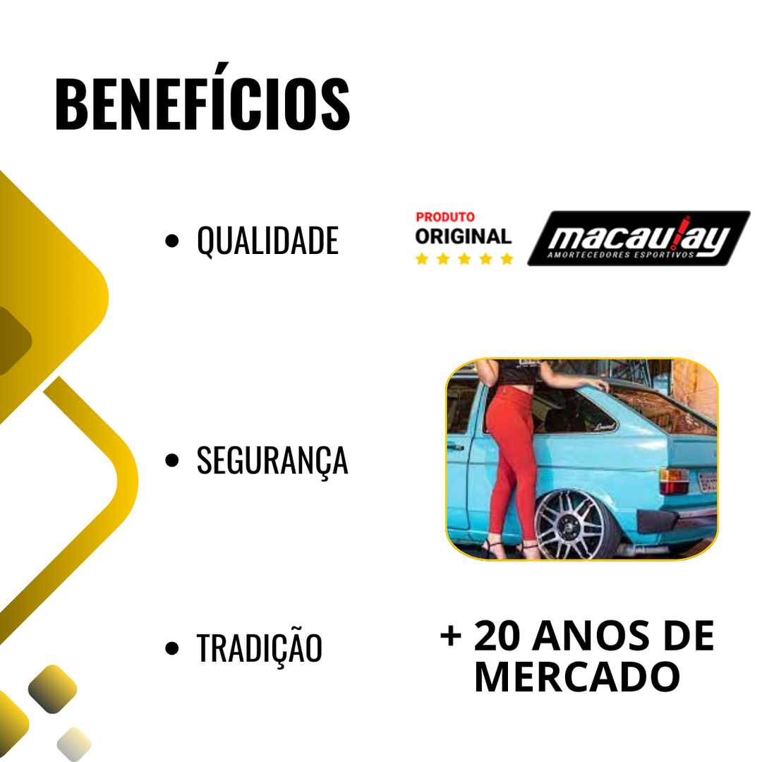 Amortecedor Rebaixado Citroën C4 VTR Kit Traseiro